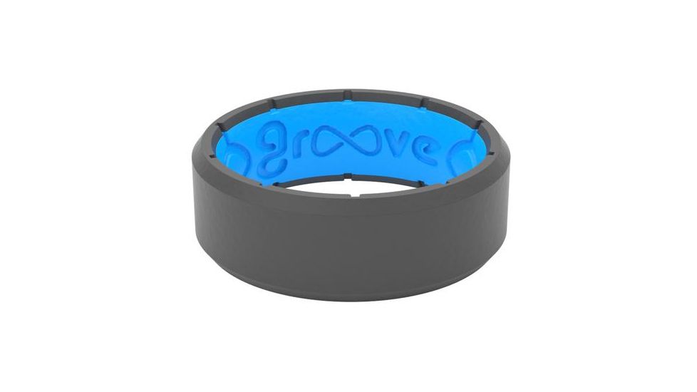Groove Life Edge Deep Stone Silicone Ring, Grey, 14, 12700