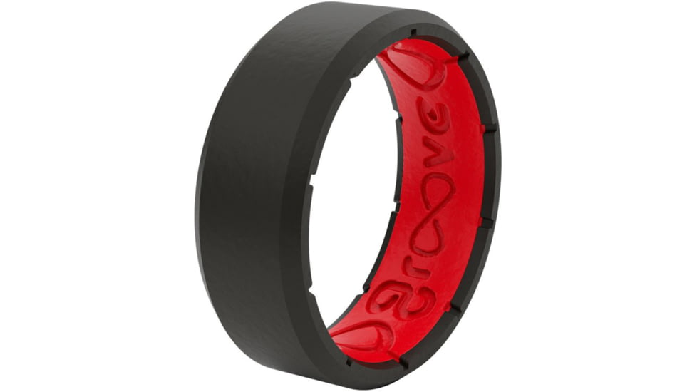 Groove Life Edge Silicone Ring, Black/Red, 09, 32691