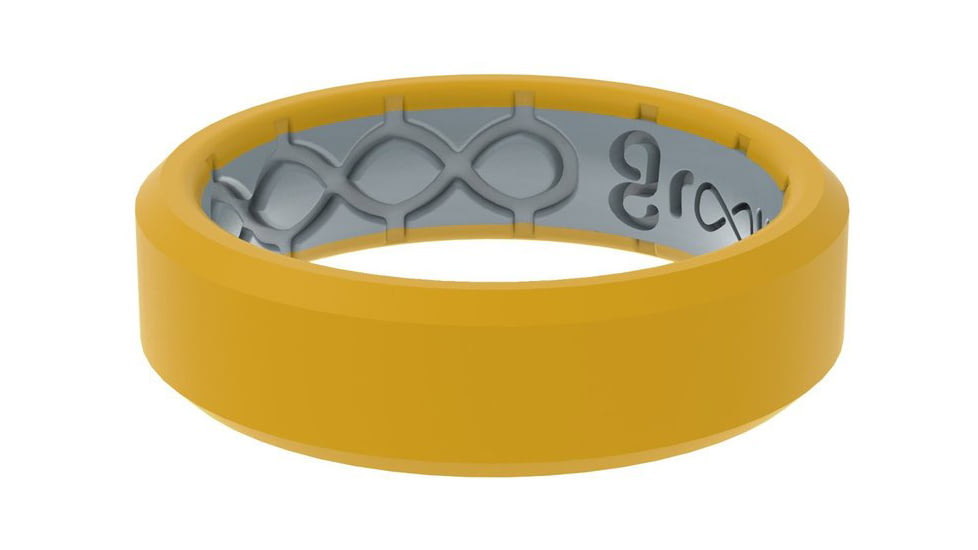 Groove Life Edge Thin Marigold Silicone Ring, Gold, 06, 52346