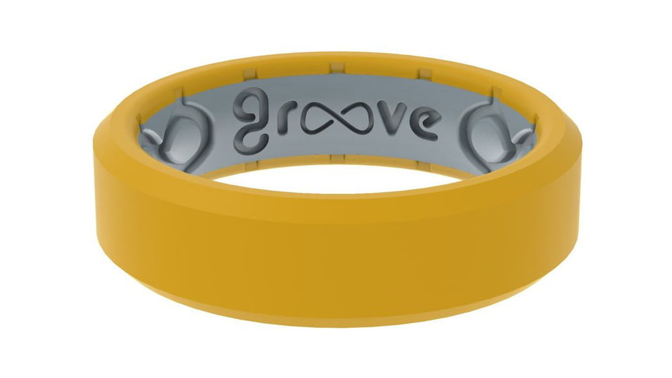 Groove Life Edge Thin Marigold Silicone Ring, Gold, 06, 52346