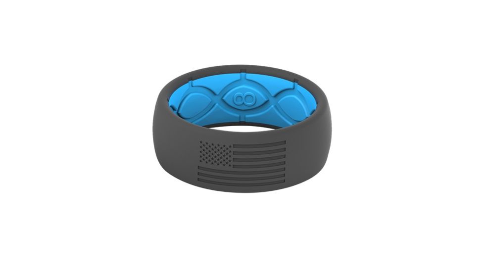 Groove Life Original - America Silicone Ring, No Fill, Deep Stone/Blue/Grey, 7 TGV-RNG-OR-AM-GB-NF-07