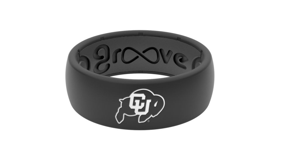 Groove Life Original Collegiate Colorado Silicone Ring, Black, 7 TGV-RNG-OR-CL-COLO-BK-07