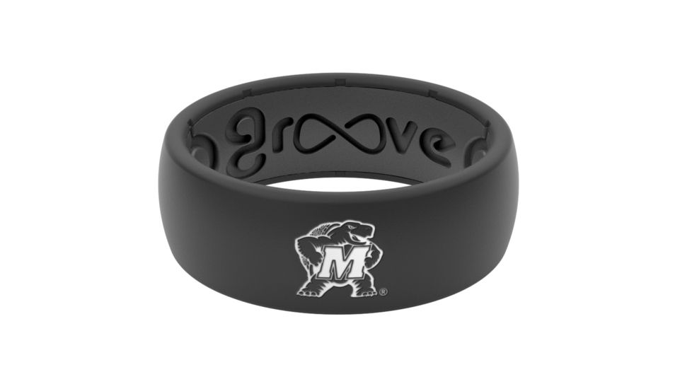 Groove Life Original Collegiate Maryland Silicone Ring, Black, 7 TGV-RNG-OR-CL-MYLD-BK-07