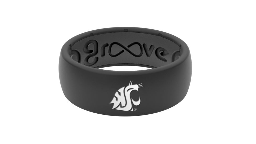 Groove Life Original - Collegiate Washington State Silicone Ring, Black, 7 TGV-RNG-OR-CL-WAST-BK-07