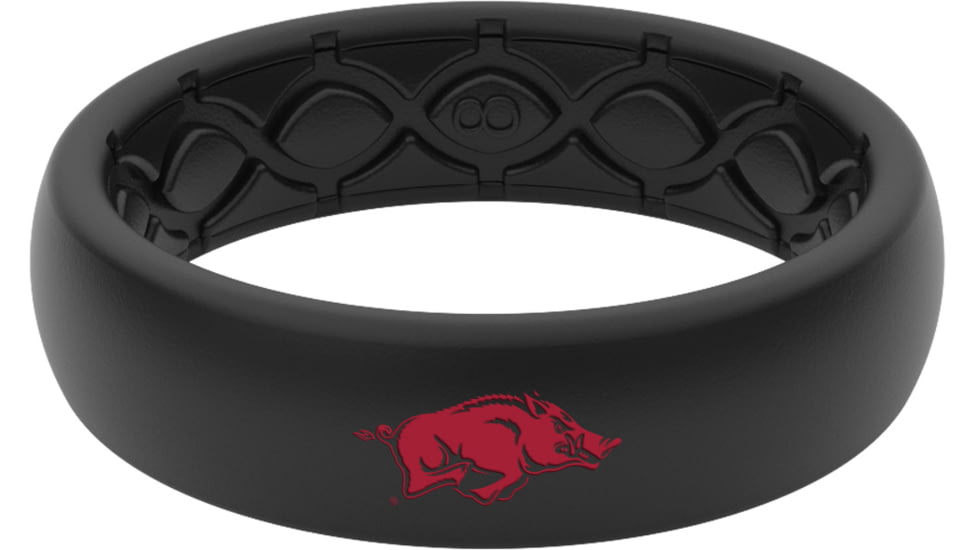 Groove Life Thin Arkansas Color Logo Silicone Ring, Black, 04, 58249