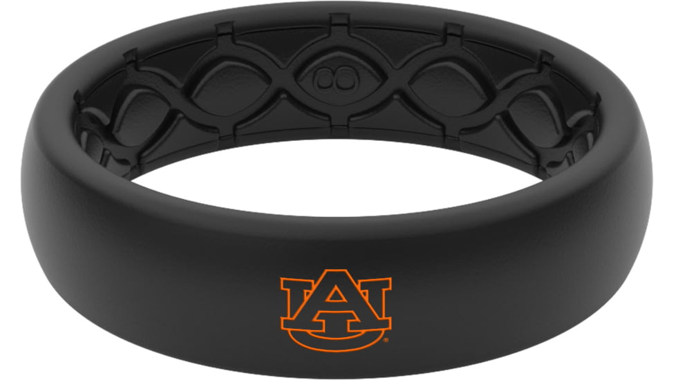 Groove Life Thin Auburn Color Logo Silicone Ring, Black, 06, 58126