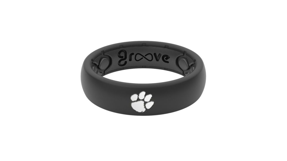 Groove Life Thin - Collegiate Clemson Silicone Ring, Black, 10 TGV-RNG-TN-CL-CLEM-BK-10