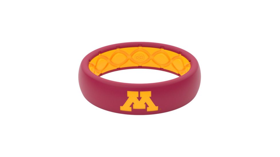 Groove Life Thin - Collegiate Minnesota Full Logo Silicone Ring, Maroon/Gold, 6, 12118