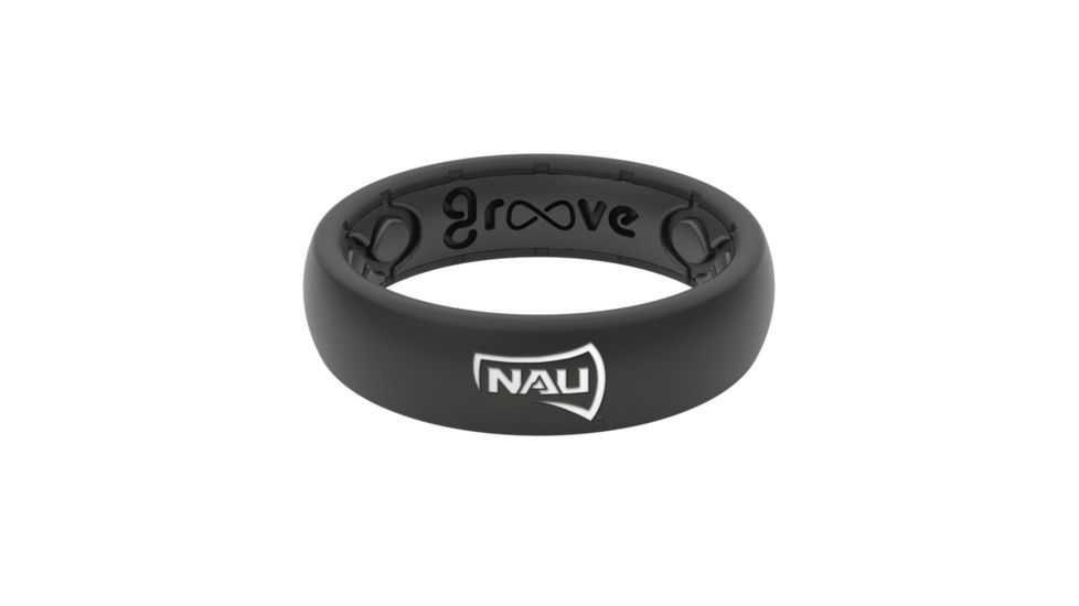 Groove Life Thin - Collegiate Northern Arizona Silicone Ring, Black, 10 TGV-RNG-TN-CL-NOAZ-BK-10