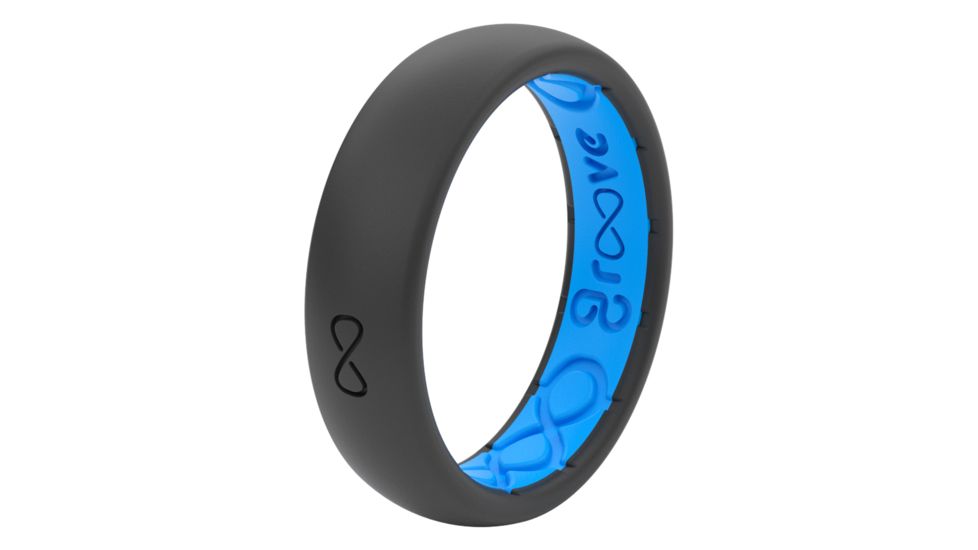 Groove Life Thin Silicone Ring, Deep Stone/Glacier Blue/Grey, 4 TGV-RNG-TN-DST-BLU-04