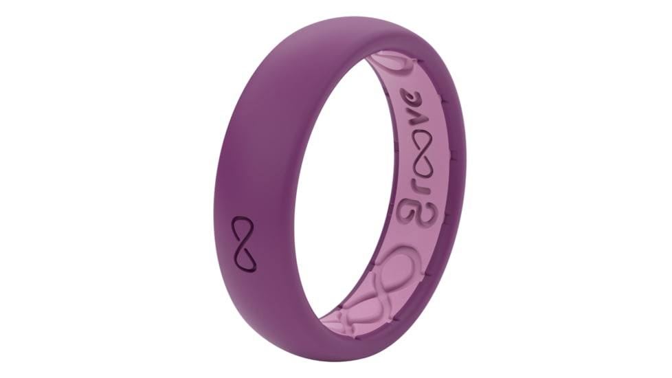 Groove Life Thin Silicone Ring, Lilac Purple/Punchy Pink, 4 TGV-RNG-TN-LIL-PNK-04