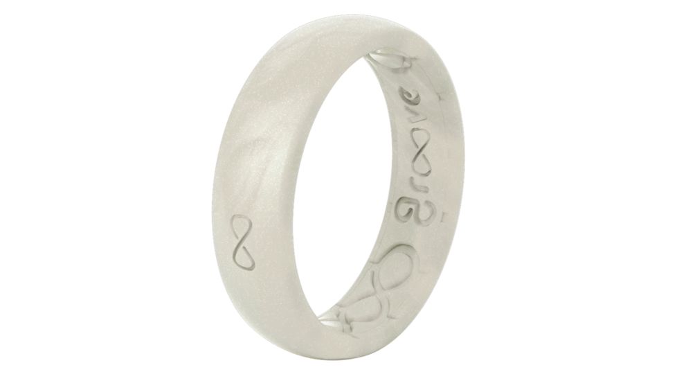 Groove Life Thin Silicone Ring, Pearl/White, 4 TGV-RNG-TN-PRL-04