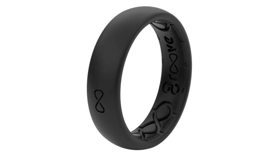Groove Life Thin Solid Colored Ring, Midnight Black/Black, 4, R1-101-04