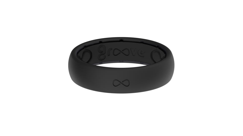 Groove Life Thin Solid Colored Ring, Midnight Black/Black, 4, R1-101-04