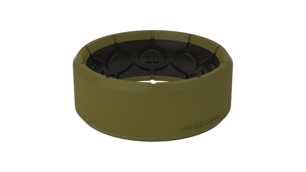 Groove Life Zeus Edge Silicone Ring, Olive Drab/Black, 12, R10-010-12