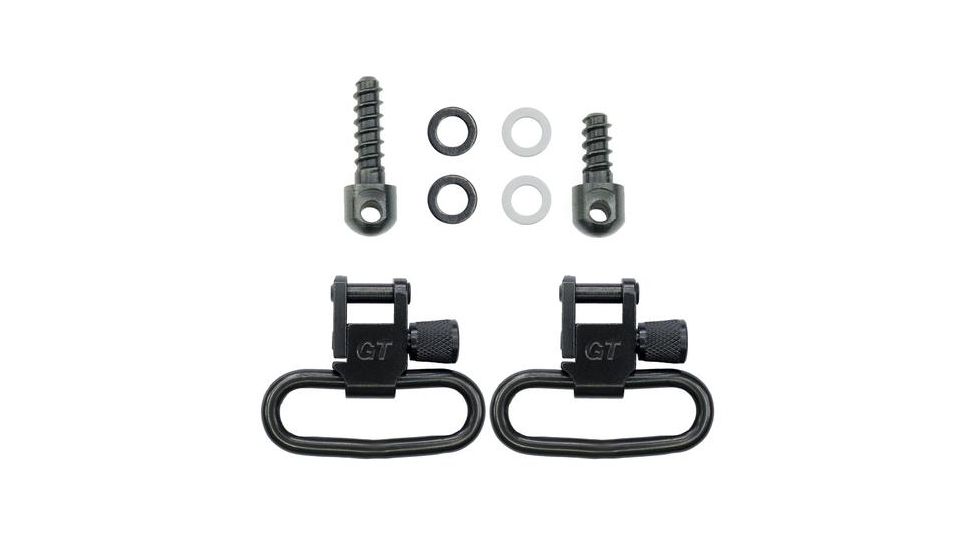 GrovTec US Wood Screw Forend Locking Swivel Set, 1.25in, Black, GTSW307