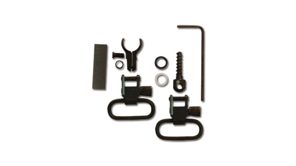 GrovTec US Two-Piece Barrel Band Swivel Set, .630 - .675 Diameter, 1in Loop, Black, GTSW43