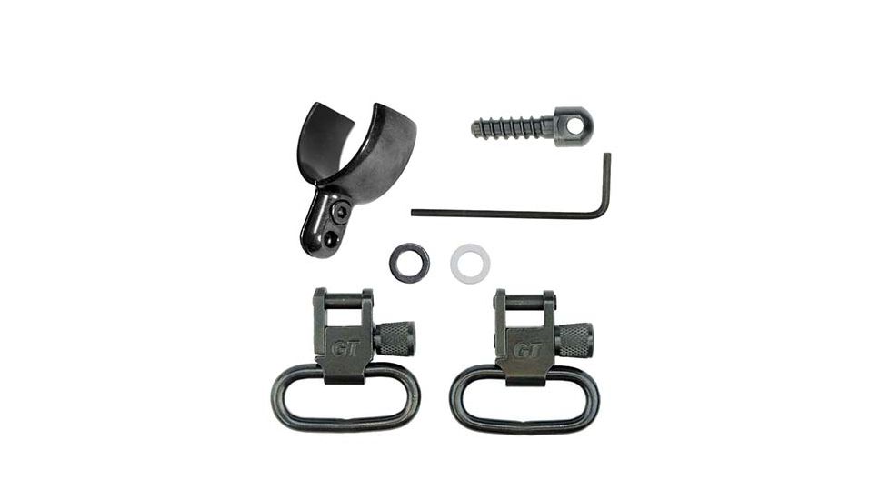 GrovTec US Two-Piece Barrel Band Swivel Set, .975 - 1.025 Diameter, Black, GTSW202