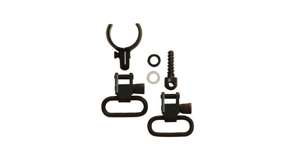 GrovTec US Two-Piece Barrel Band Swivel Set, .630 - .675 Diameter, 1.25in Loop, Black, GTSW44