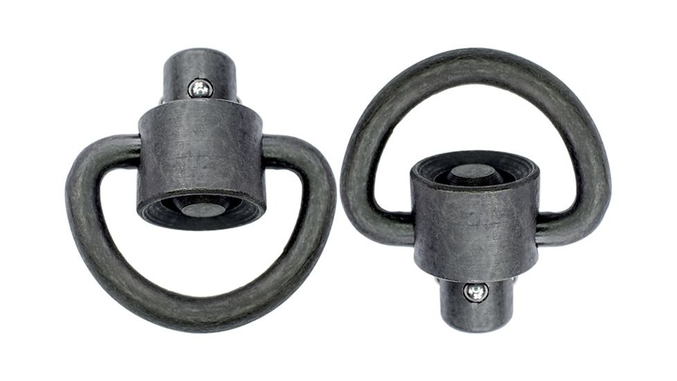 GrovTec US D-Loop Recessed Plunger Heavy Duty Push Button Swivel Set, Black, LMTCM005