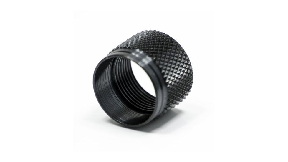GrovTec US Muzzle Thread Protector, Fit to Barrel, Some .22's, 1/2x20 Thread, .625in OD, Black, GTHM242