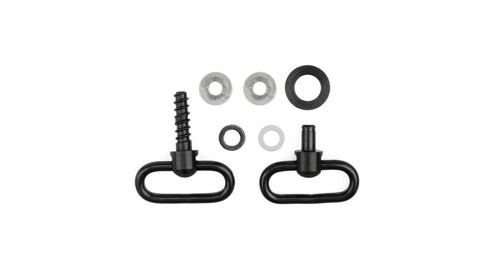GrovTec US Non-Detachable Locking Swivel Set, 1in Loop, For Pump &amp; Auto Shotguns, Black, GTSW20