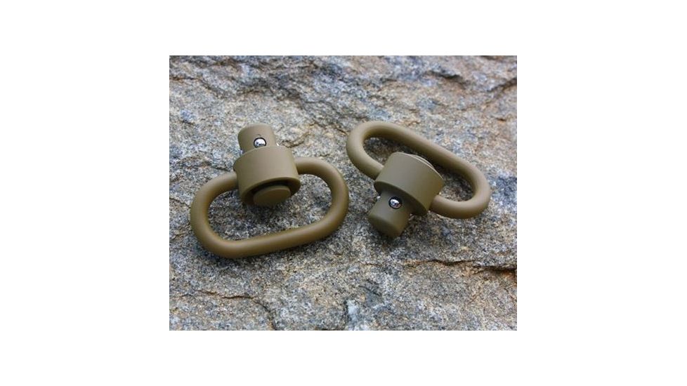 GrovTec US Heavy Duty Push Button Swivels, Flat Dark Earth, GTSW253