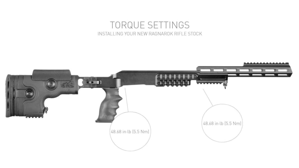 GRS Rifle Stocks Ragnarok Rifle Stocks, Blaser R-93, Black, GRS104663