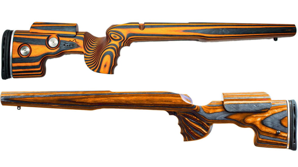 GRS Rifle Stocks Sporter Rifle Stocks, Blank, Orange/Black, GRS104589