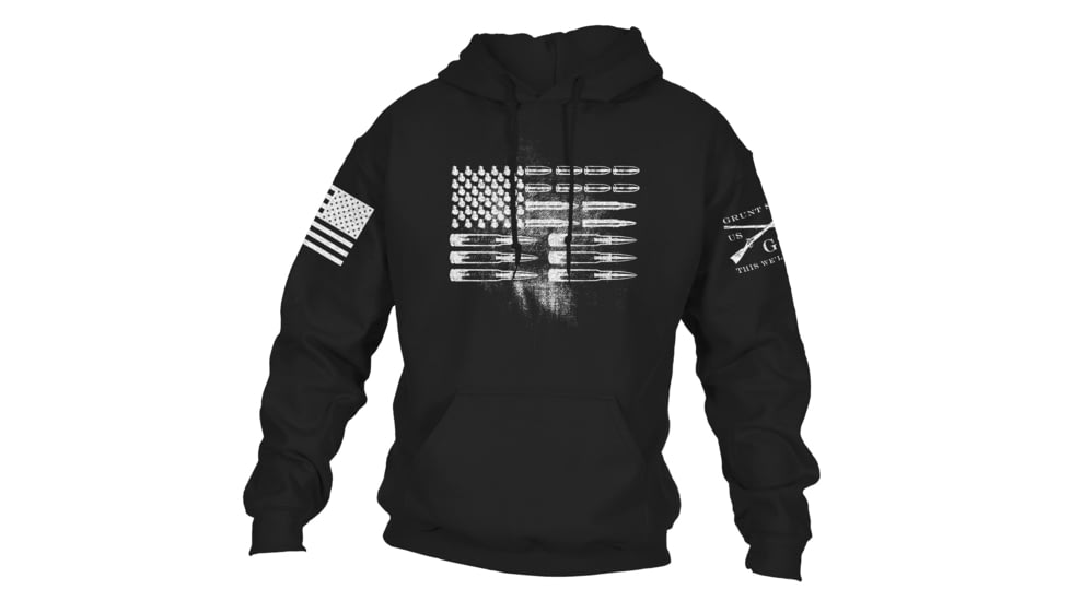 Grunt Style Ammo Flag 2.0 Hoodie - Mens, Black, Large, GS3595-L