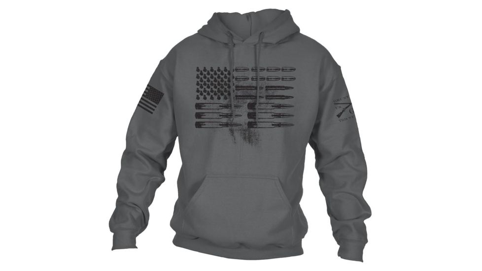 Grunt Style Ammo Flag Hoodie 2.0 - Men's, Grey, 2XL GS1501-2XL