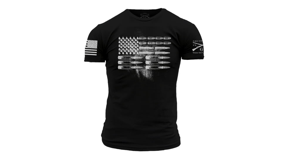 Grunt Style Ammo Flag T-Shirt - Mens, Black, 4XL, GS2805-4XL