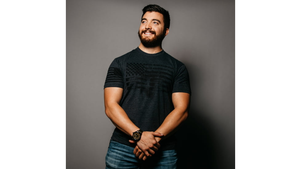 Grunt Style Ammo Flag Tee Shirt - Mens, Charcoal, 2XL, GS565-2XL