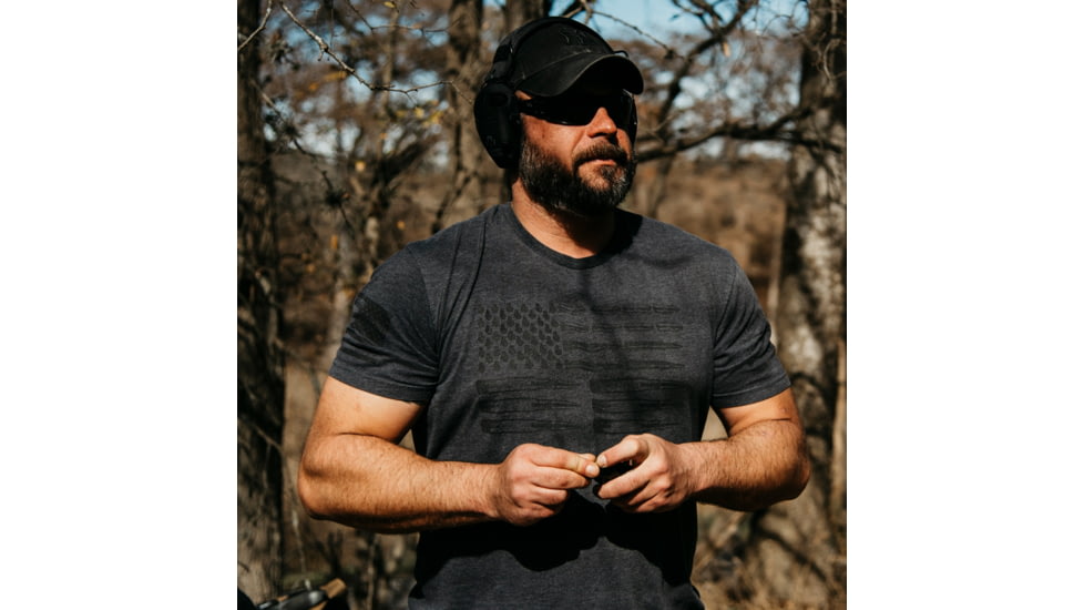 Grunt Style Ammo Flag Tee Shirt - Mens, Charcoal, 2XL, GS565-2XL