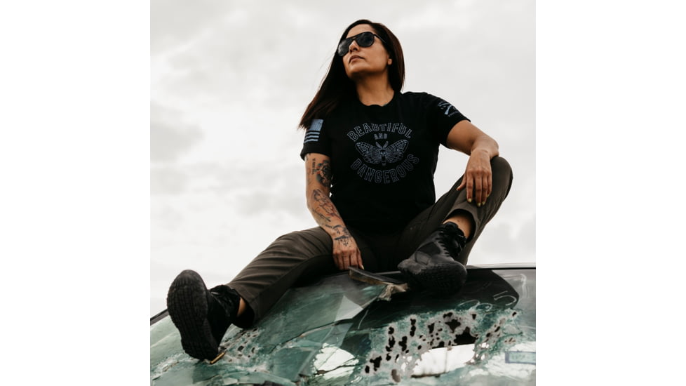 Grunt Style Beautiful and Dangerous Tee Shirt- Womens, Black, Small, GS3884-S