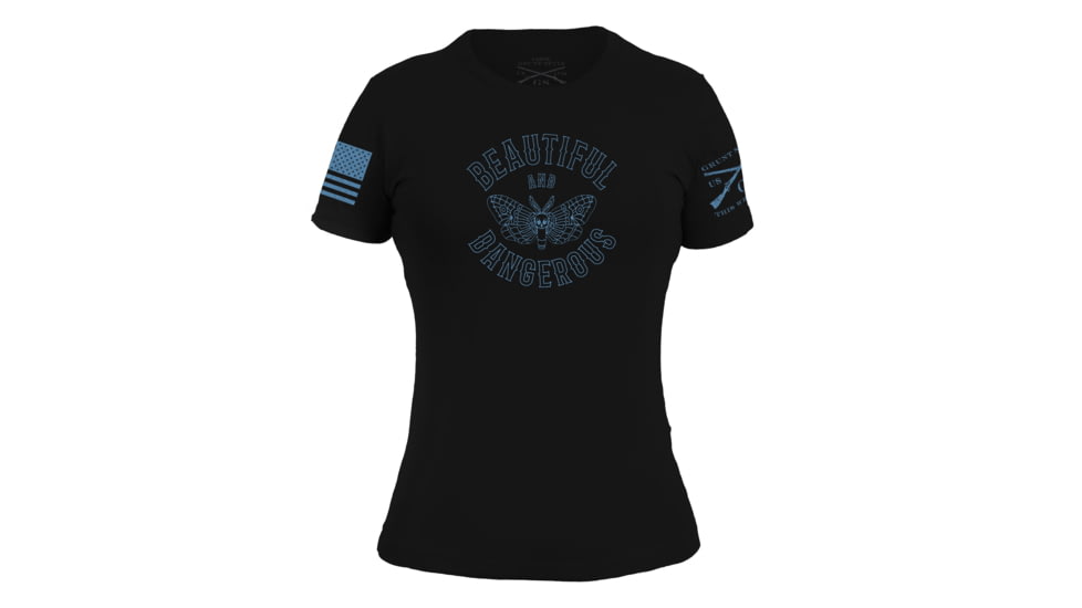 Grunt Style Beautiful and Dangerous Tee Shirt- Womens, Black, Small, GS3884-S