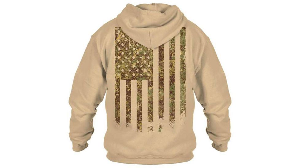Grunt Style Flag Hoodie - Men's, Tan, 2XL GS1823-2XL