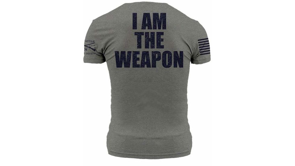 Grunt Style I Am The Weapon Tee Shirt - Men's, Deep Heather, 2XL GS1861-2XL