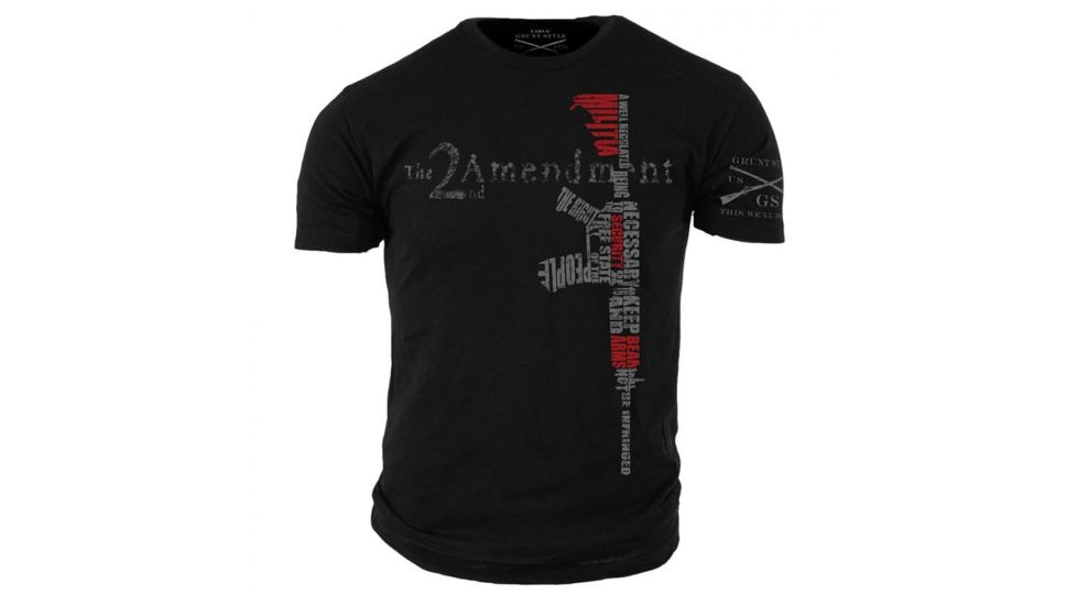 Grunt Style Men's 2nd Amendment Tee Shirt, Large DW306-L