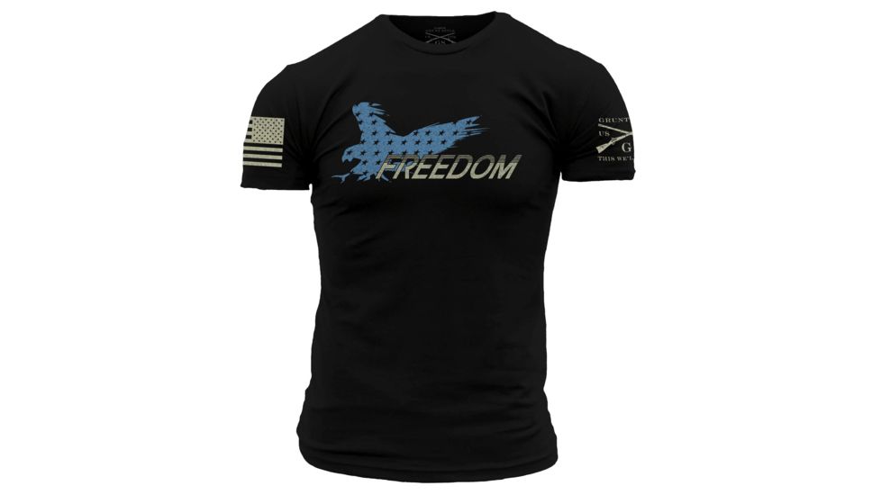 Grunt Style Men's Eagle of Freedom Tee Shirt, Black, Large GS2062-L