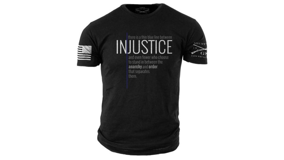 Grunt Style Men's Thin Blue Line Tee Shirt, Large DW551-L