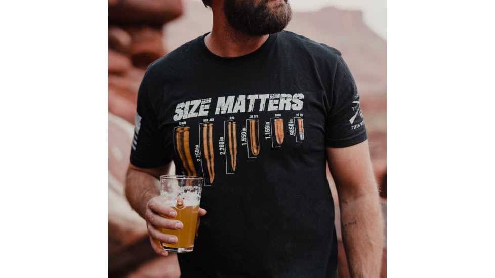 Grunt Style Size Matters Tee Shirt - Mens, Black, 2XL, GS2563-2XL