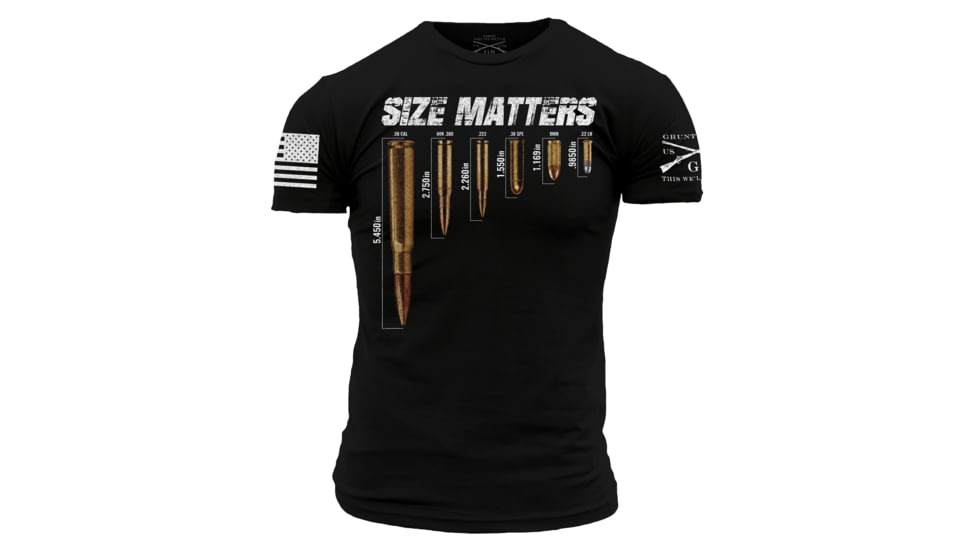 Grunt Style Size Matters Tee Shirt - Mens, Black, 2XL, GS2563-2XL