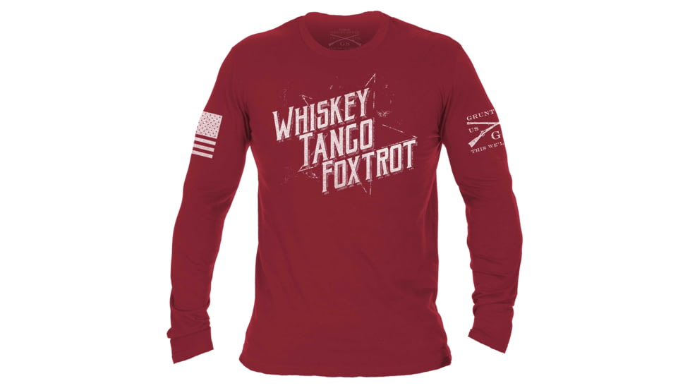 Grunt Style WTF II Long Sleeve T-Shirt - Mens, Cardinal, Large, GS3158-L