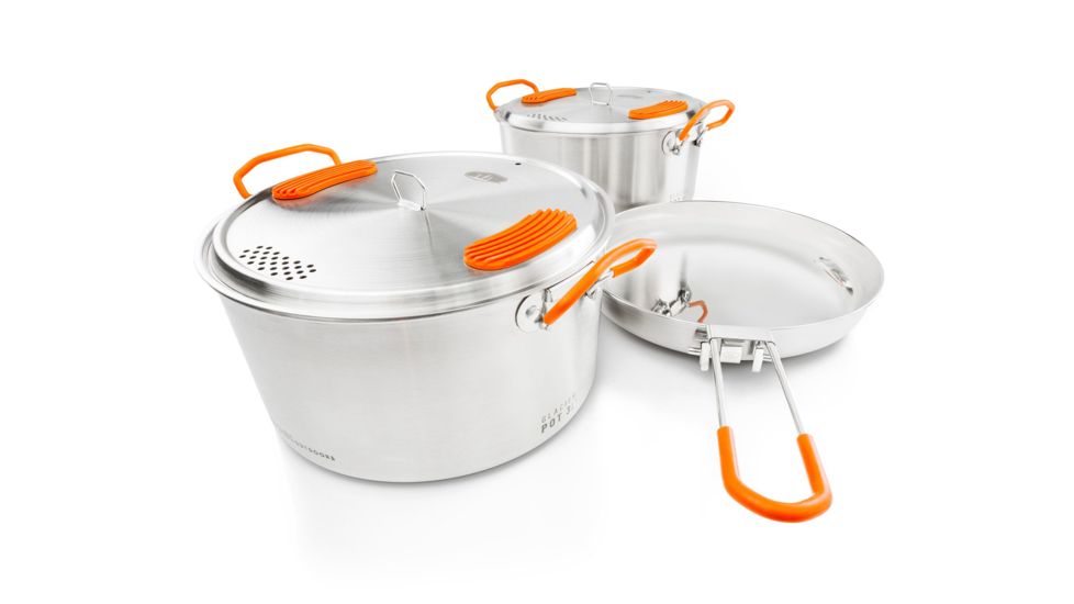 GSI Glacier Stainless Base Camper Cookware, Medium, 68183