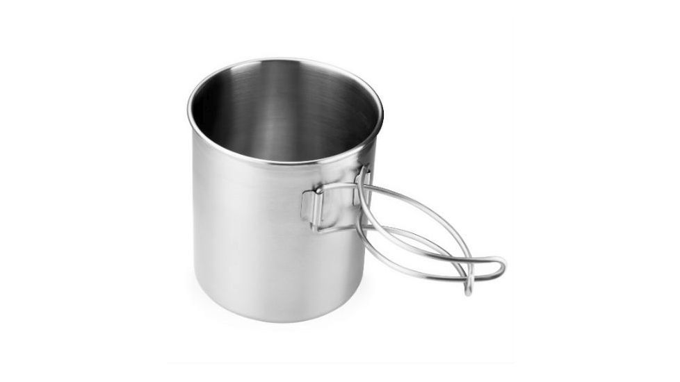 GSI Glacier Stainless Bottle Cup, Large, Silver, Large, Stainless Steel, 2 Year MFG Warranty, GSI-68215