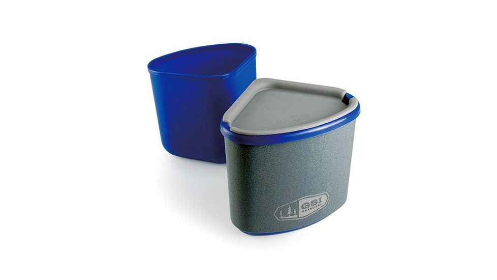 GSI Gourmet Nesting Mug + Bowl, Blue, Blue, Polypropylene, 2 Year MFG Warranty, GSI-77162