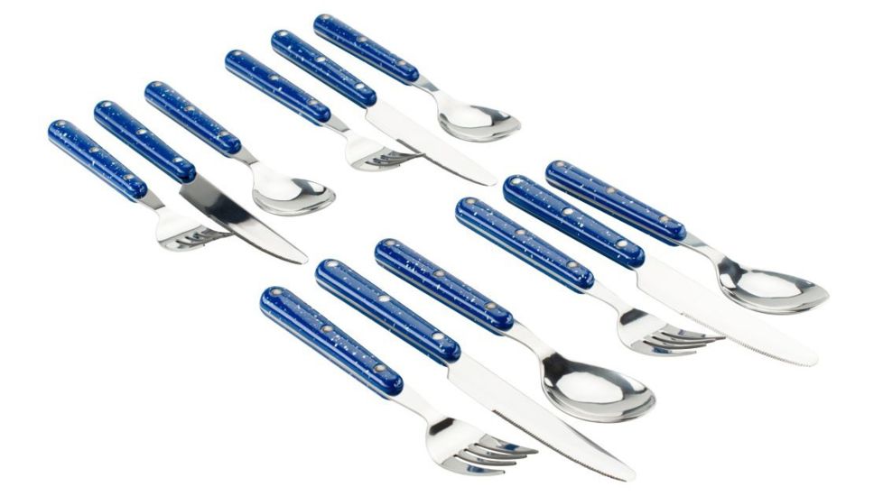 GSI Enamelware Pioneer Cutlery Set, Blue, 10216