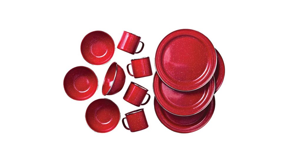 GSI Ss Rim Table Set 12 Pc Red 04215