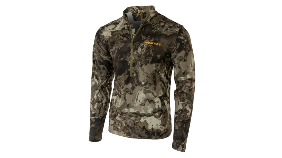Gsm Muddy TR Lightweight Quarter Zip Long Sleeve Shirt Veil Canyon Grey M, MUD-LW-QZ-VCG-M